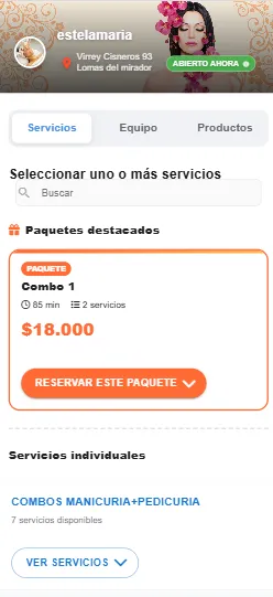 Portal de reservas online de Turnoclick